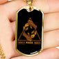 Pisces Dog Tag Astrology Zodiac Sign Stainless Steel or 18k Gold 24" Chain-Express Your Love Gifts