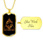 Pisces Dog Tag Astrology Zodiac Sign Stainless Steel or 18k Gold 24" Chain-Express Your Love Gifts