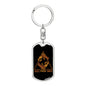 Pisces Dog Tag Pendant Keychain Stainless Steel or 18k Gold-Express Your Love Gifts