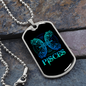 Pisces Fish Zodiac Necklace Stainless Steel or 18k Gold Dog Tag 24" Chain-Express Your Love Gifts