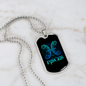 Pisces Fish Zodiac Necklace Stainless Steel or 18k Gold Dog Tag 24" Chain-Express Your Love Gifts