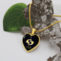 Pisces Horoscope Zodiac Necklace Stainless Steel or 18k Gold Heart 18-22"-Express Your Love Gifts