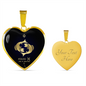 Pisces Horoscope Zodiac Necklace Stainless Steel or 18k Gold Heart 18-22"-Express Your Love Gifts