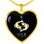 Pisces Horoscope Zodiac Necklace Stainless Steel or 18k Gold Heart 18-22"-Express Your Love Gifts
