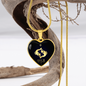Pisces Horoscope Zodiac Necklace Stainless Steel or 18k Gold Heart 18-22"-Express Your Love Gifts