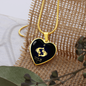 Pisces Horoscope Zodiac Necklace Stainless Steel or 18k Gold Heart 18-22"-Express Your Love Gifts