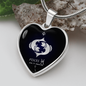Pisces Horoscope Zodiac Necklace Stainless Steel or 18k Gold Heart 18-22"-Express Your Love Gifts