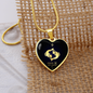 Pisces Horoscope Zodiac Necklace Stainless Steel or 18k Gold Heart 18-22"-Express Your Love Gifts