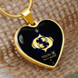 Pisces Horoscope Zodiac Necklace Stainless Steel or 18k Gold Heart 18-22"-Express Your Love Gifts
