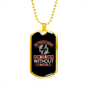 Pisces Swim Without Water Zodiac Necklace Stainless Steel or 18k Gold Dog Tag 24" Chain-Express Your Love Gifts