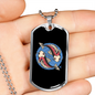 Pisces Zodiac Fish Zodiac Necklace Stainless Steel or 18k Gold Dog Tag 24" Chain-Express Your Love Gifts