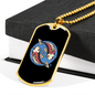 Pisces Zodiac Fish Zodiac Necklace Stainless Steel or 18k Gold Dog Tag 24" Chain-Express Your Love Gifts