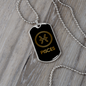 Pisces Zodiac Necklace Stainless Steel or 18k Gold Dog Tag 24" Chain-Express Your Love Gifts
