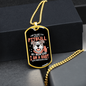 Pitbull Baby Necklace Stainless Steel or 18k Gold Dog Tag 24" Chain-Express Your Love Gifts