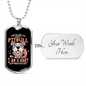 Pitbull Baby Necklace Stainless Steel or 18k Gold Dog Tag 24" Chain-Express Your Love Gifts