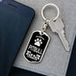 Pitbull Dad Dog Tag Keychain Pendant Stainless Steel or 18k Gold-Express Your Love Gifts