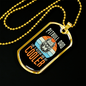 Pitbull Dad Necklace Stainless Steel or 18k Gold Dog Tag 24" Chain-Express Your Love Gifts