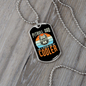 Pitbull Dad Necklace Stainless Steel or 18k Gold Dog Tag 24" Chain-Express Your Love Gifts