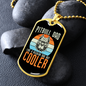 Pitbull Dad Necklace Stainless Steel or 18k Gold Dog Tag 24" Chain-Express Your Love Gifts