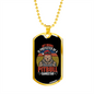 Pitbull Gangstar Necklace Stainless Steel or 18k Gold Dog Tag 24" Chain-Express Your Love Gifts