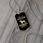 Pitbull Glitter Necklace Stainless Steel or 18k Gold Dog Tag 24" Chain-Express Your Love Gifts
