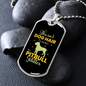 Pitbull Glitter Necklace Stainless Steel or 18k Gold Dog Tag 24" Chain-Express Your Love Gifts