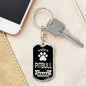 Pitbull Mama Keychain Dog Tag Pendant Stainless Steel or 18k Gold-Express Your Love Gifts