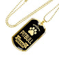 Pitbull Mama Necklace Stainless Steel or 18k Gold Dog Tag 24" Chain-Express Your Love Gifts