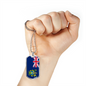 Pitcairn Island Flag Necklace Stainless Steel or 18k Gold Dog Tag 24" Chain-Express Your Love Gifts