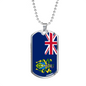 Pitcairn Island Flag Necklace Stainless Steel or 18k Gold Dog Tag 24" Chain-Express Your Love Gifts