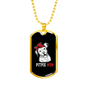 Pitpie Mom Necklace Stainless Steel or 18k Gold Dog Tag 24" Chain-Express Your Love Gifts