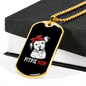 Pitpie Mom Necklace Stainless Steel or 18k Gold Dog Tag 24" Chain-Express Your Love Gifts