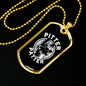 Pitter Patter Necklace Stainless Steel or 18k Gold Dog Tag 24" Chain-Express Your Love Gifts