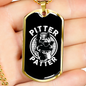 Pitter Patter Necklace Stainless Steel or 18k Gold Dog Tag 24" Chain-Express Your Love Gifts