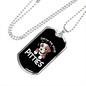Pitties Necklace Stainless Steel or 18k Gold Dog Tag 24" Chain-Express Your Love Gifts
