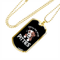 Pitties Necklace Stainless Steel or 18k Gold Dog Tag 24" Chain-Express Your Love Gifts
