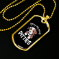 Pitties Necklace Stainless Steel or 18k Gold Dog Tag 24" Chain-Express Your Love Gifts