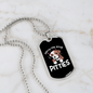 Pitties Necklace Stainless Steel or 18k Gold Dog Tag 24" Chain-Express Your Love Gifts