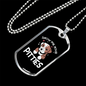 Pitties Necklace Stainless Steel or 18k Gold Dog Tag 24" Chain-Express Your Love Gifts