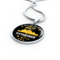 Pittsburgh Fan All We Do is Win Circle Pendant Stainless Steel or 18k Gold 18-22"-Express Your Love Gifts