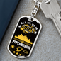 Pittsburgh Fan All We Do is Win Keychain Stainless Steel or 18k Gold Dog Tag Keyring-Express Your Love Gifts
