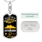 Pittsburgh Fan All We Do is Win Keychain Stainless Steel or 18k Gold Dog Tag Keyring-Express Your Love Gifts