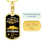 Pittsburgh Fan All We Do is Win Keychain Stainless Steel or 18k Gold Dog Tag Keyring-Express Your Love Gifts