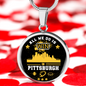 Pittsburgh Fan Gift We Win Necklace Circle Pendant Stainless Steel or 18k Gold 18-22"-Express Your Love Gifts
