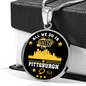 Pittsburgh Fan Gift We Win Necklace Circle Pendant Stainless Steel or 18k Gold 18-22"-Express Your Love Gifts