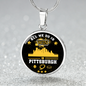 Pittsburgh Fan Gift We Win Necklace Circle Pendant Stainless Steel or 18k Gold 18-22"-Express Your Love Gifts