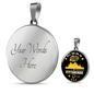 Pittsburgh Fan Gift We Win Necklace Circle Pendant Stainless Steel or 18k Gold 18-22"-Express Your Love Gifts