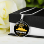 Pittsburgh Fan Gift We Win Necklace Circle Pendant Stainless Steel or 18k Gold 18-22"-Express Your Love Gifts