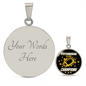 Pittsburgh is For Champion Circle Necklace Stainless Steel or 18k Gold 18-22"-Express Your Love Gifts