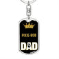 Pixiebob Cat Dad King Keychain Stainless Steel or 18k Gold-Express Your Love Gifts